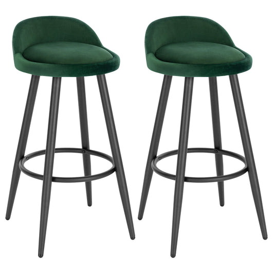 WOLTU 2PCS Bar Stool Bar Chair Counter Stool with Footrest Kitchen Dining Breakfast Chair High Cafe Stool Bar Furniture