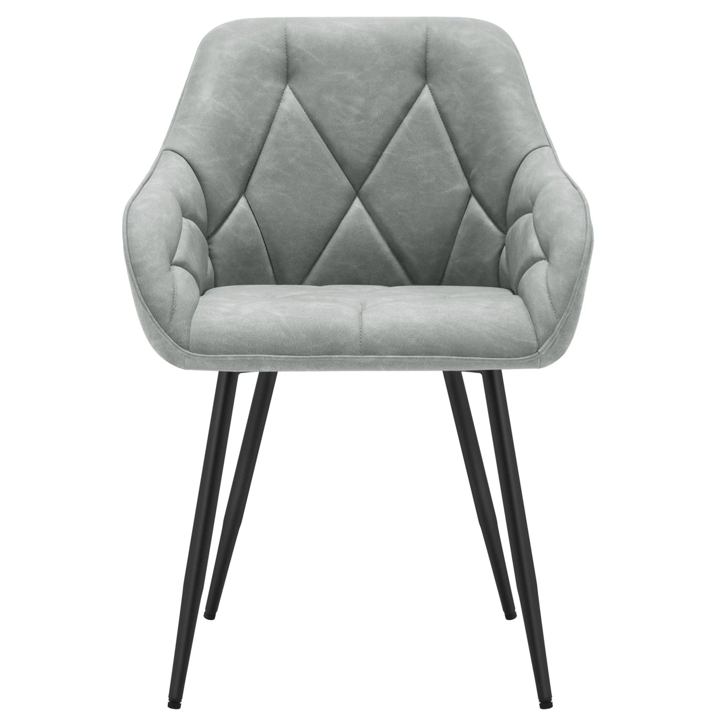 WOLTU 2PCS/Set Dining Chairs Upholstered Kitchen Chairs with Backrest Armrests Metal Legs for Living Room Office Dressing Table