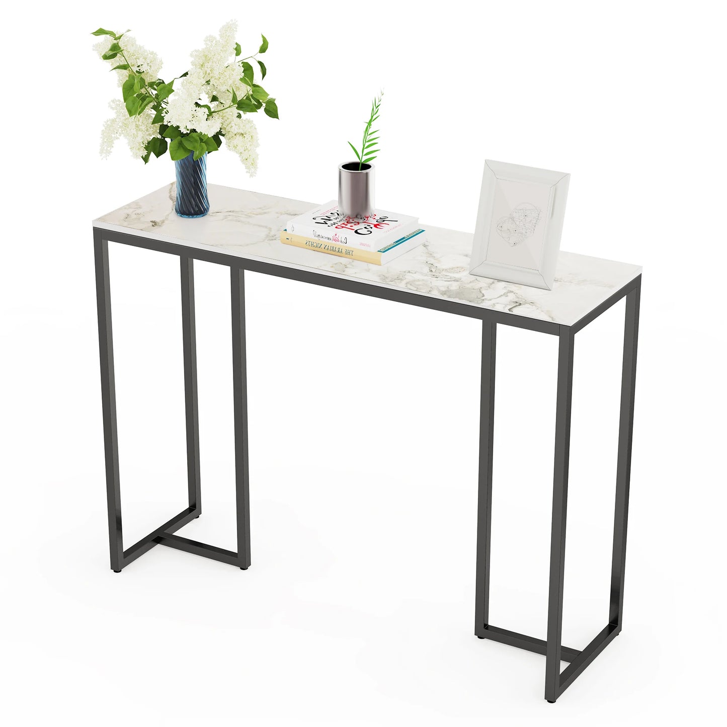 Light Luxury Modern Console Marble Living Room Sofa Tables Nordic Home Iron Sofa Table Furniture Bedroom Decoration