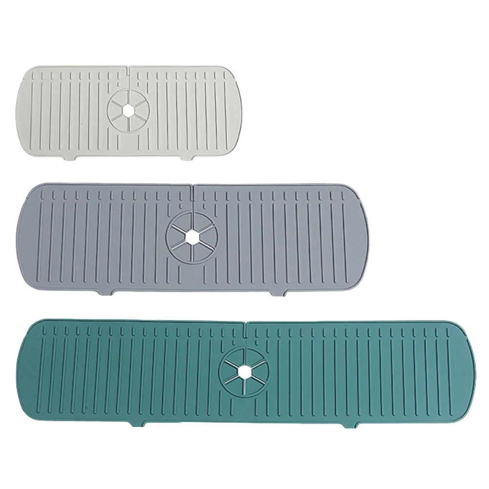 Kitchen Faucet Splash Pad Silicone Anti-Splash Sink Splash Pad Countertop Protector Drain Drying Mat for Bathroom Kitchen Gadget