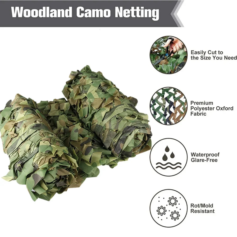 3X3M 5X1.5M Military Camouflage Net Swimming Pool Beach Gazebo Garden Sun Shelter Camo Army Canvas Netting Tent Jungle Desert