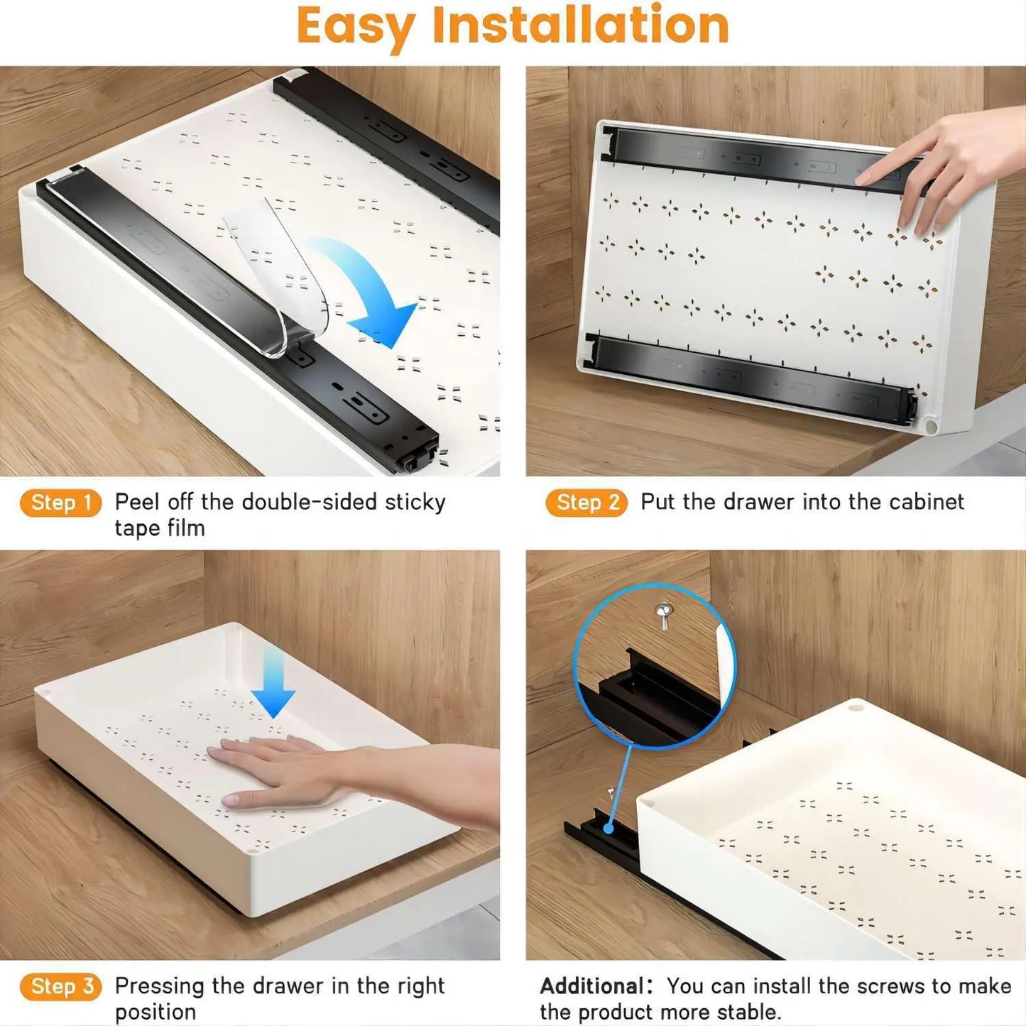 Pull Out Cabinet Organizer, Kitchen Pull Out Drawers Organisers for Cabinets, Slide Out Drawers Shelves for Kitchen Pantry