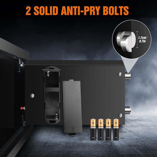 8.5L Small Digital Safe for Home,Electronic Cabinet Safes Fireproof Safes with Key &Electronic Lock,Security Safe Cash Box