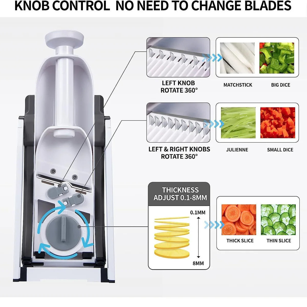 4 in 1 Multifunctional Vegetable Slicer Cutter Shredders Slicer With Basket Fruit Potato Chopper Carrot Grater