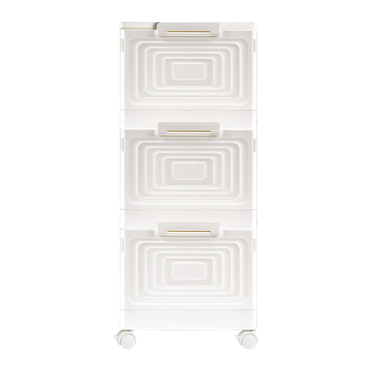 3/4/5 Tier Plastic Storage Boxes with Lid, Stackable Storage Boxes with Wheels for Bedroom Living Room Study Office