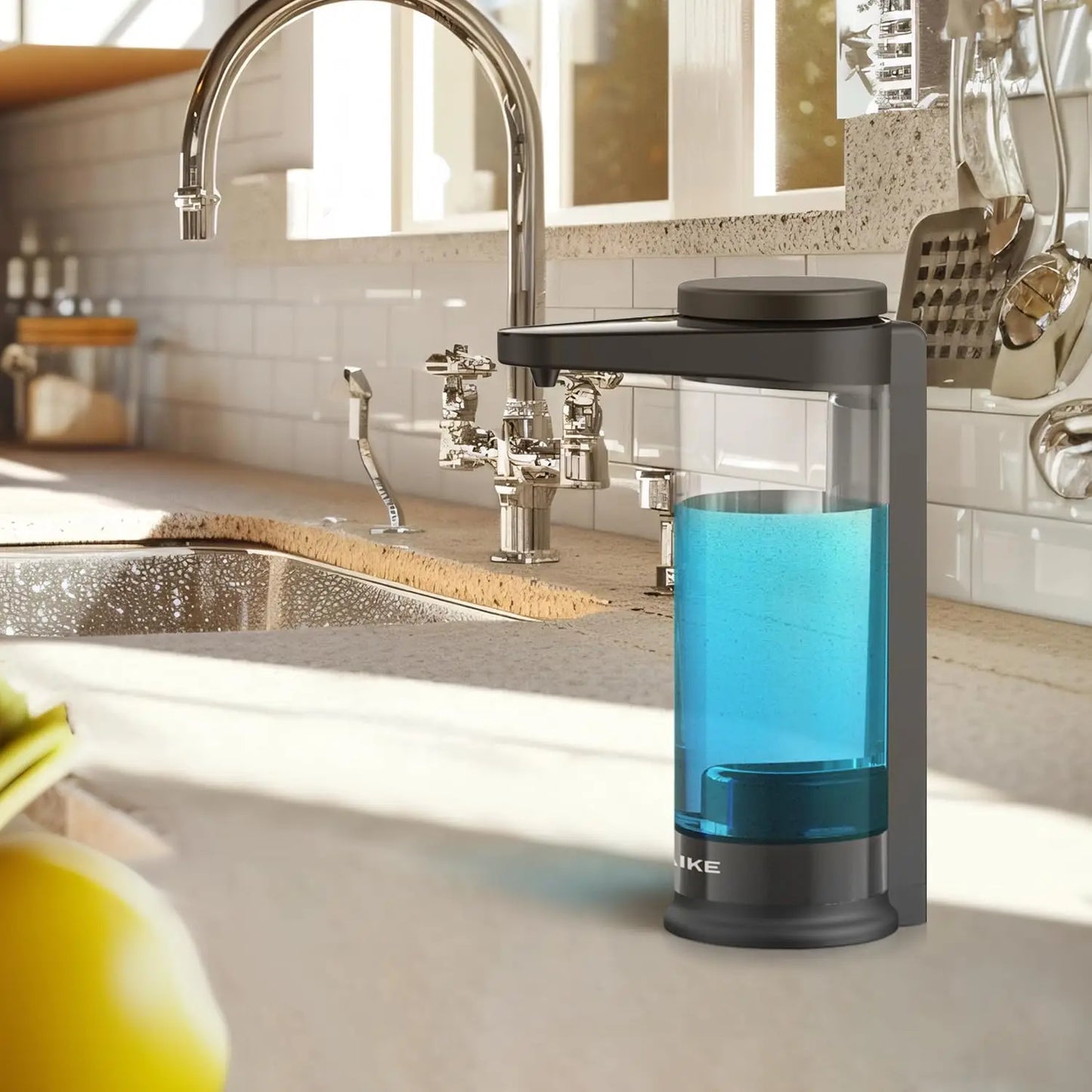 AIKE Automatic Liquid Soap Dispenser For Hands Washing Kitchen Liquid Soap Dispenser Chargeable USB Smart Dispenser For Soap