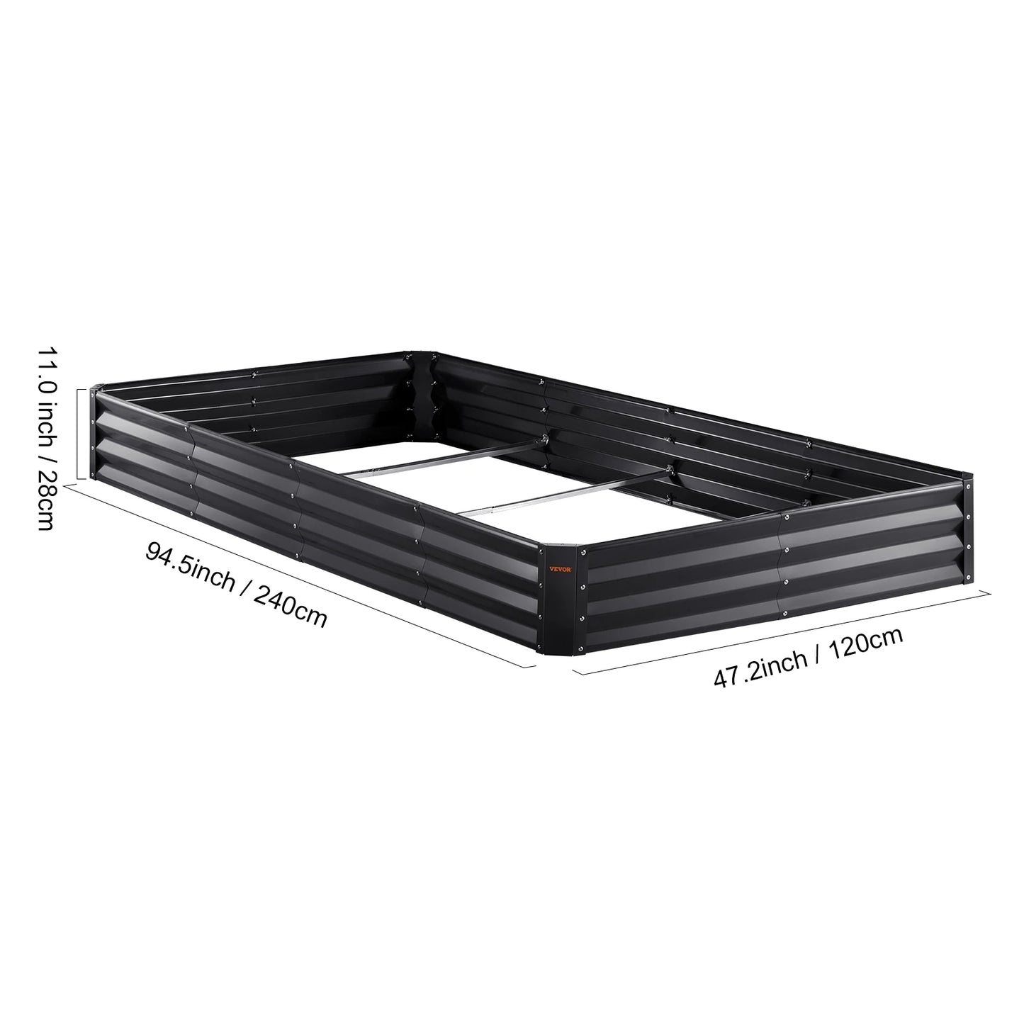 VEVOR Raised Garden Bed Kit Large Metal Raised Planter Box Garden Beds Outdoor for Vegetables Flowers and Herbs with Open Bottom