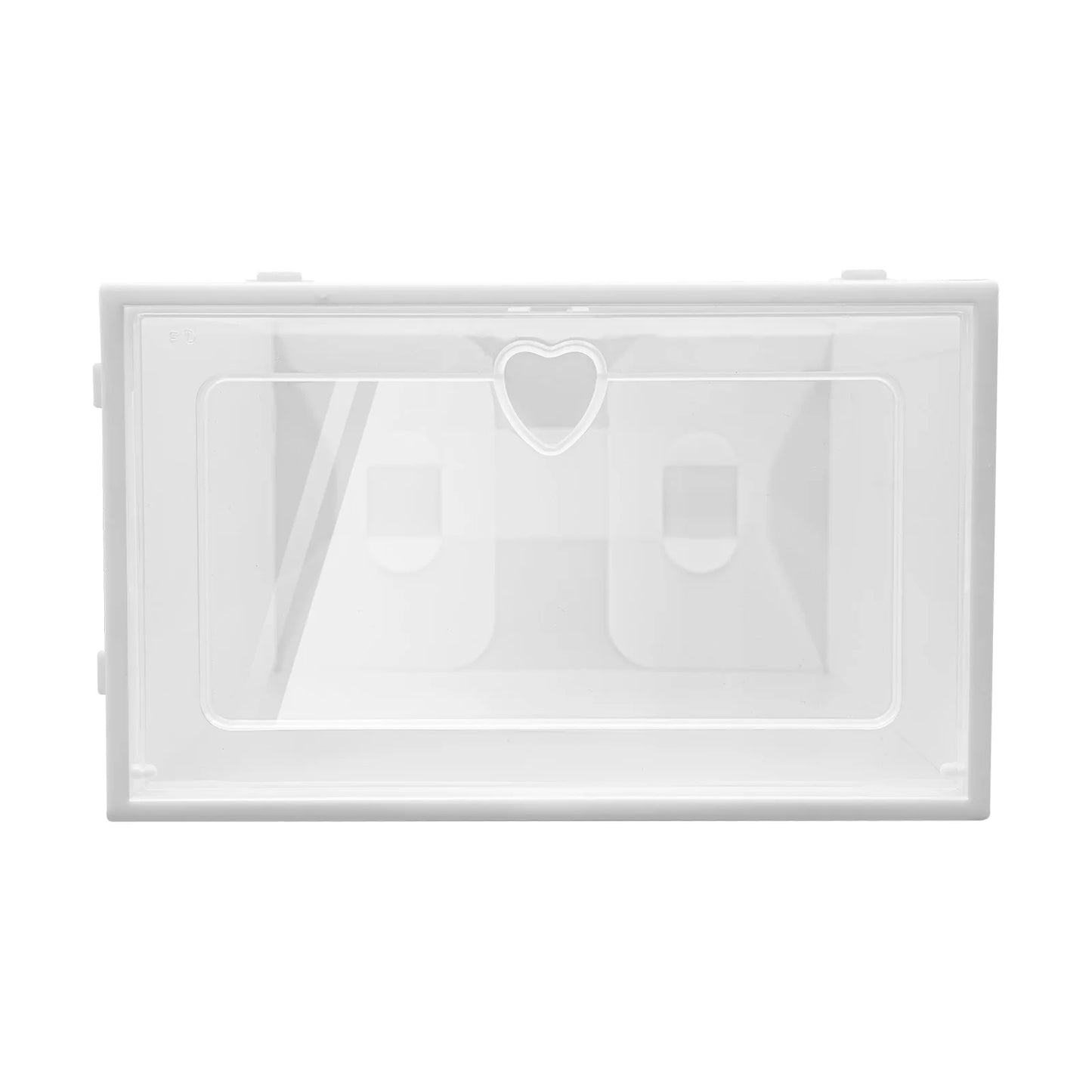 20X Clear Plastic Shoe Storage Box Stackable Foldable Boxes Trainers Organiser