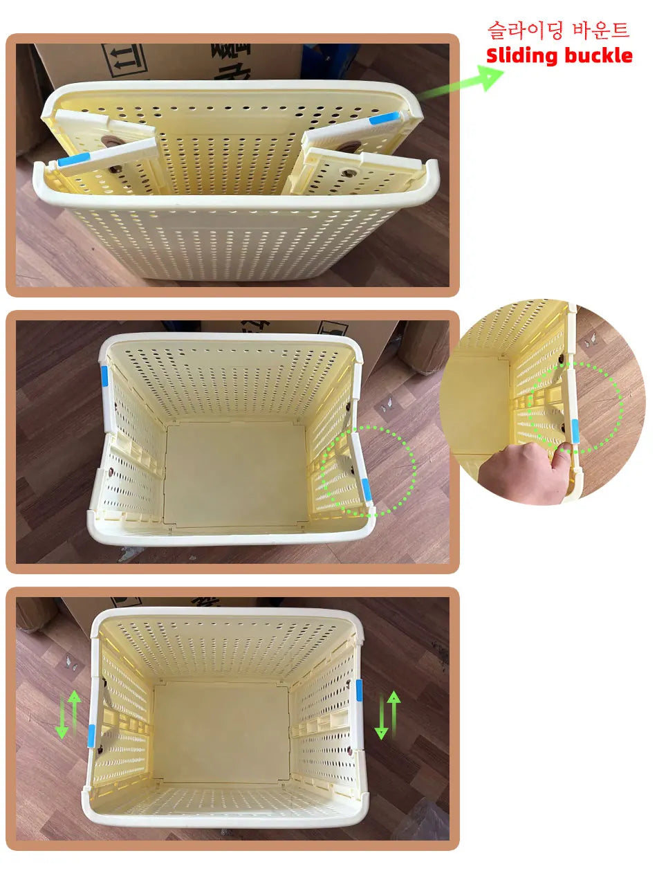 Foldable Laundry Basket hamper with casters for Washing Clothes