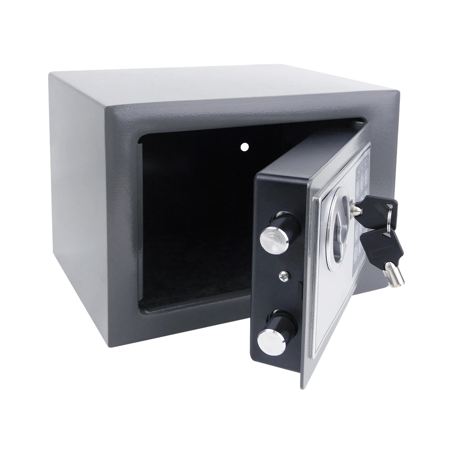 4.6L Electonic Safe Box with Keypad and 2 Keys, Wall Mounted Safe with Prodrilled Holes, Security Safe Box for Home Hotel Use