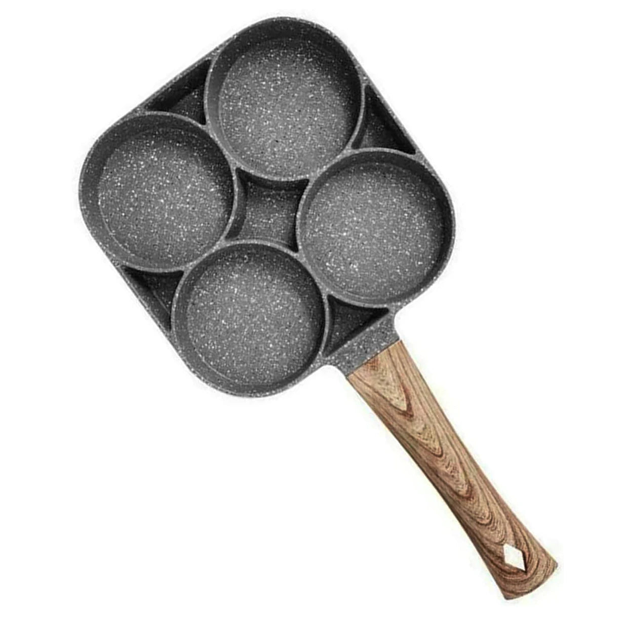4-Hole Omelet Frying Pot Pan Non-stick Egg Pancake Steak Pan Cooking Egg Ham Pans Suitable for Gas Stove Induction Cooker