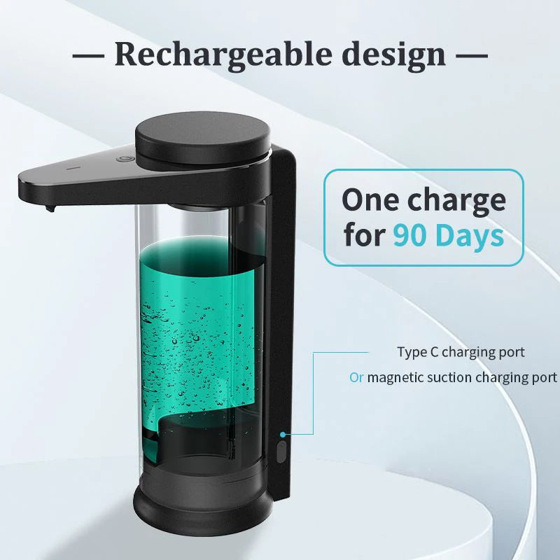 AIKE Automatic Liquid Soap Dispenser For Hands Washing Kitchen Liquid Soap Dispenser Chargeable USB Smart Dispenser For Soap