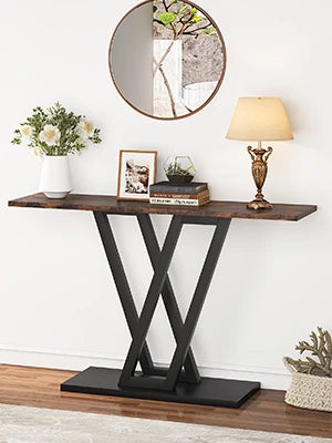 Tribesigns 43 Inch Console Table Industrial Entryway Hallway Table Living Room Furniture
