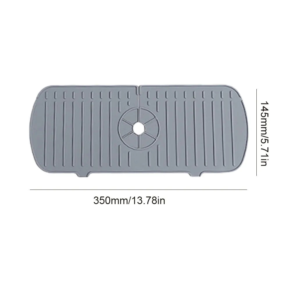 Kitchen Faucet Splash Pad Silicone Anti-Splash Sink Splash Pad Countertop Protector Drain Drying Mat for Bathroom Kitchen Gadget