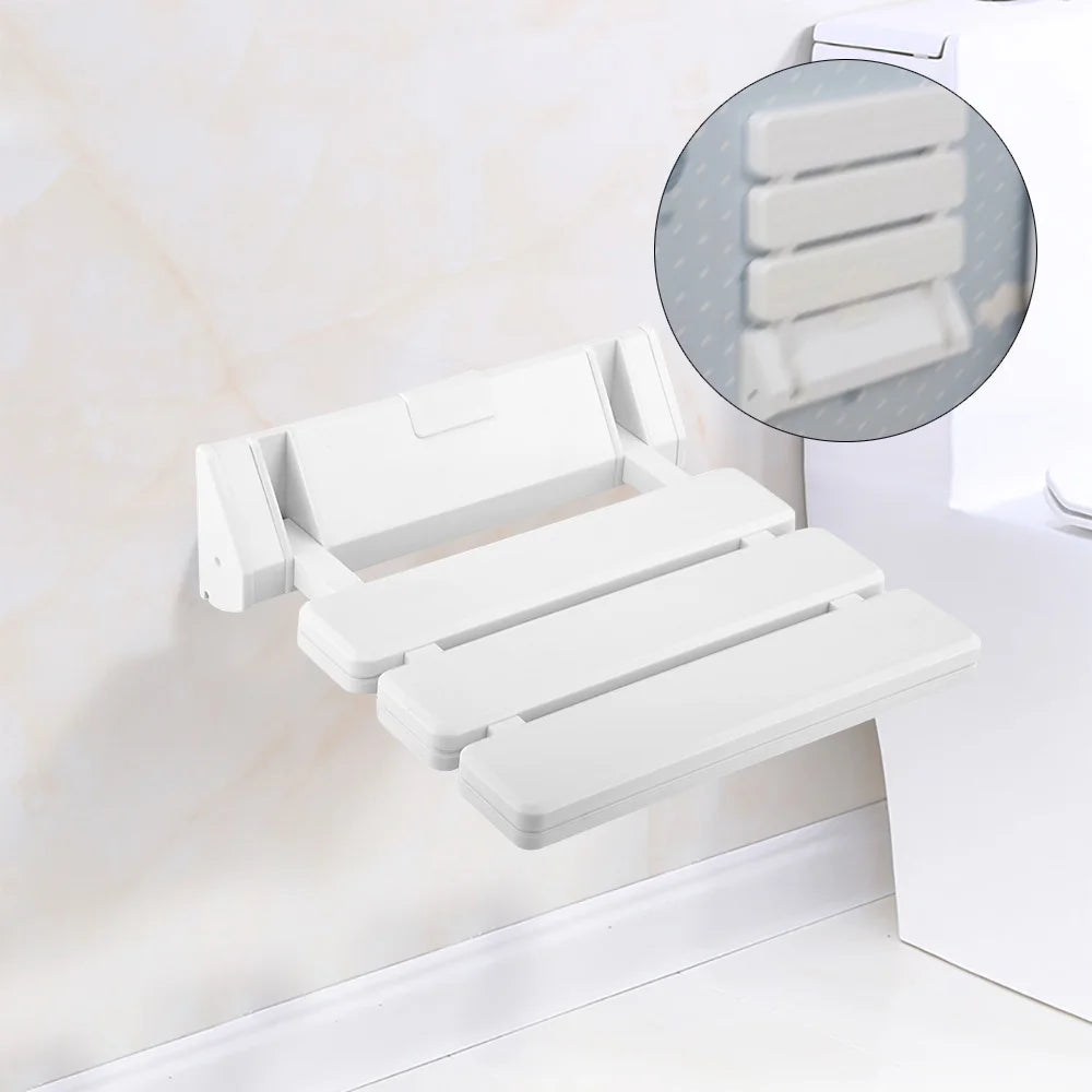 Foldable Shower Seat Wall Mounted for Bathroom Max 130kg