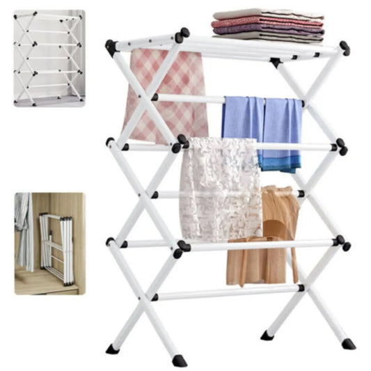 Heavy Duty Airer Drying Rack Clothes Horse Indoor Outdoor Laundry Rack~