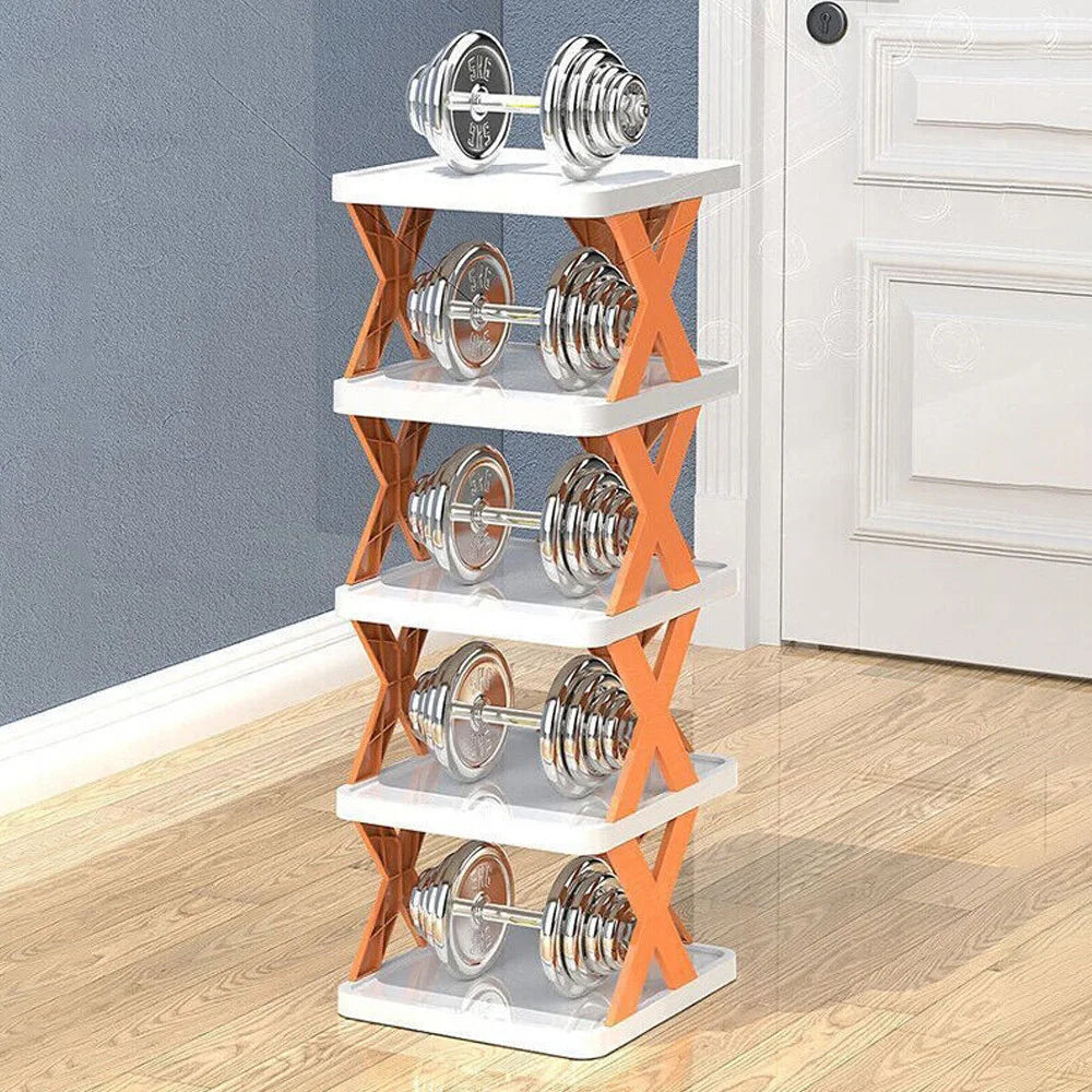 9Tiers Rack Narrow Stckable Free Standing DIY Shoe Storage Tall Organizer~