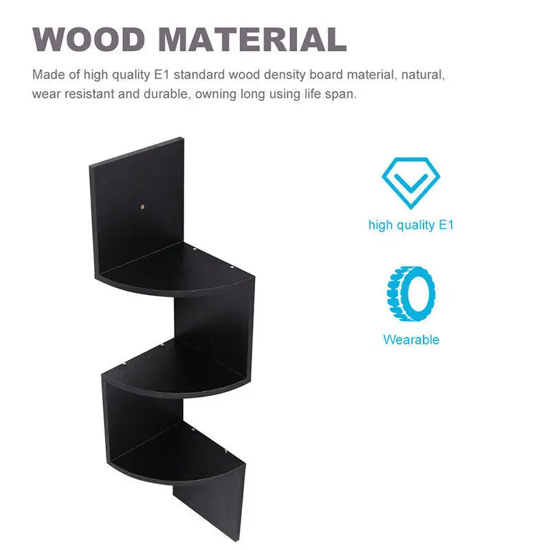 3/5 Layers Corner Storage Shelf Floating Shelves Home Decorations Wall Shelf Corner Bookshelf Kitchen Organizers