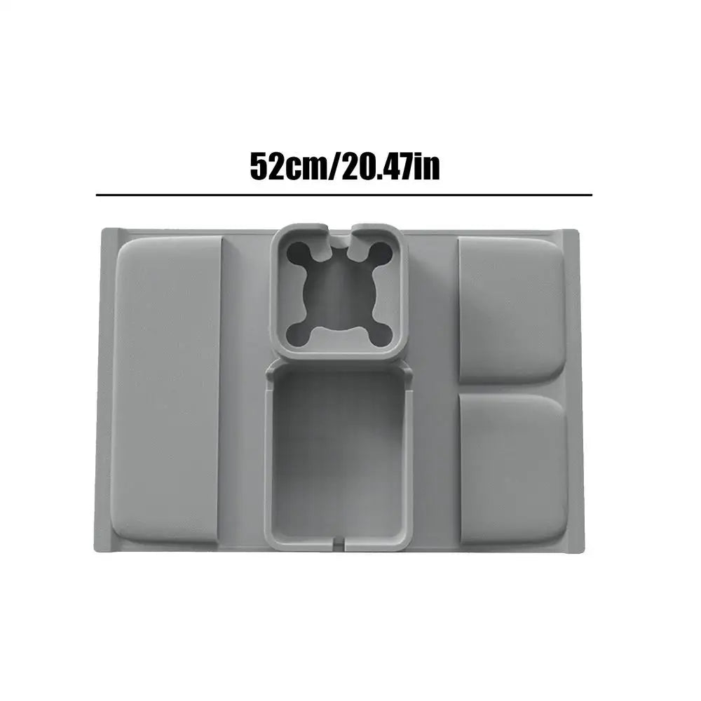 Silicone Couch Arm Tray Sofa Armrest Organizer Cup Holder Back Grid-Like Design Storage Supplies for Car Backseats Living Rooms