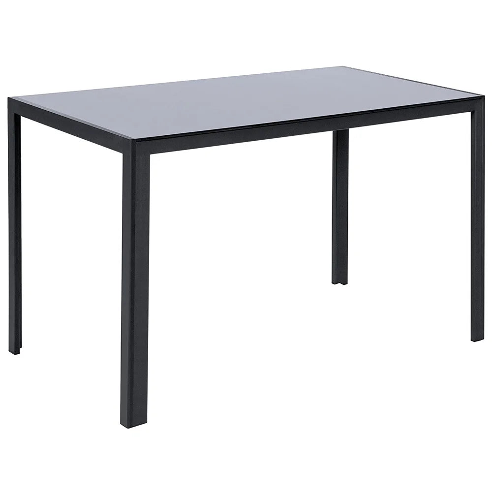 1.2M Black Glass Dining Table Coffee Tables Office Center Kitchen Furniture