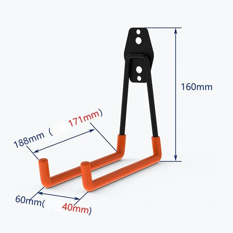 Heavy Duty Metal Hooks Wall Mounted Garage Organizer Hooks Bicycle Hooks Wall Mounted Non-Slip Storage Hooks Garden Storage Tool