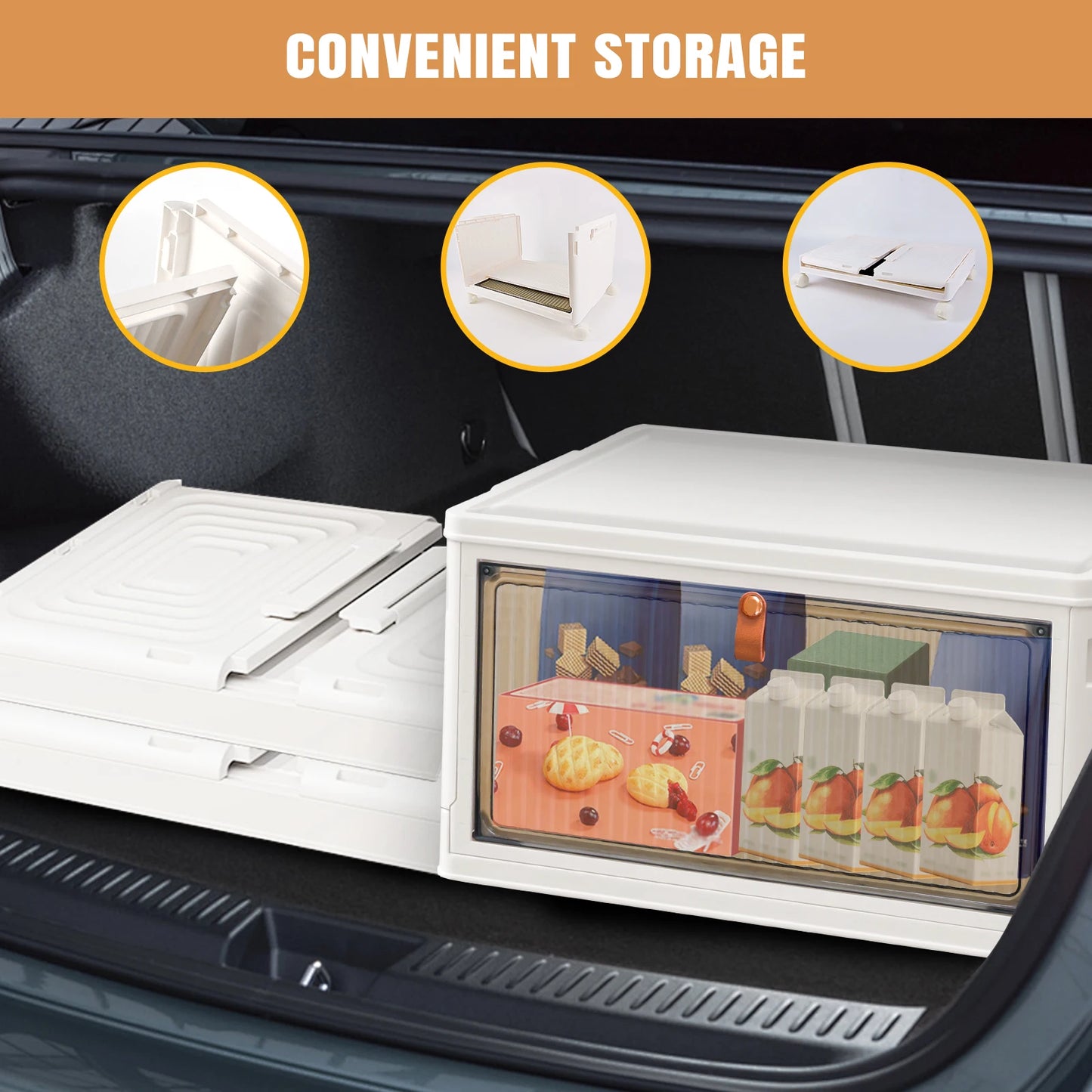 3/4/5 Tier Plastic Storage Boxes with Lid, Stackable Storage Boxes with Wheels for Bedroom Living Room Study Office