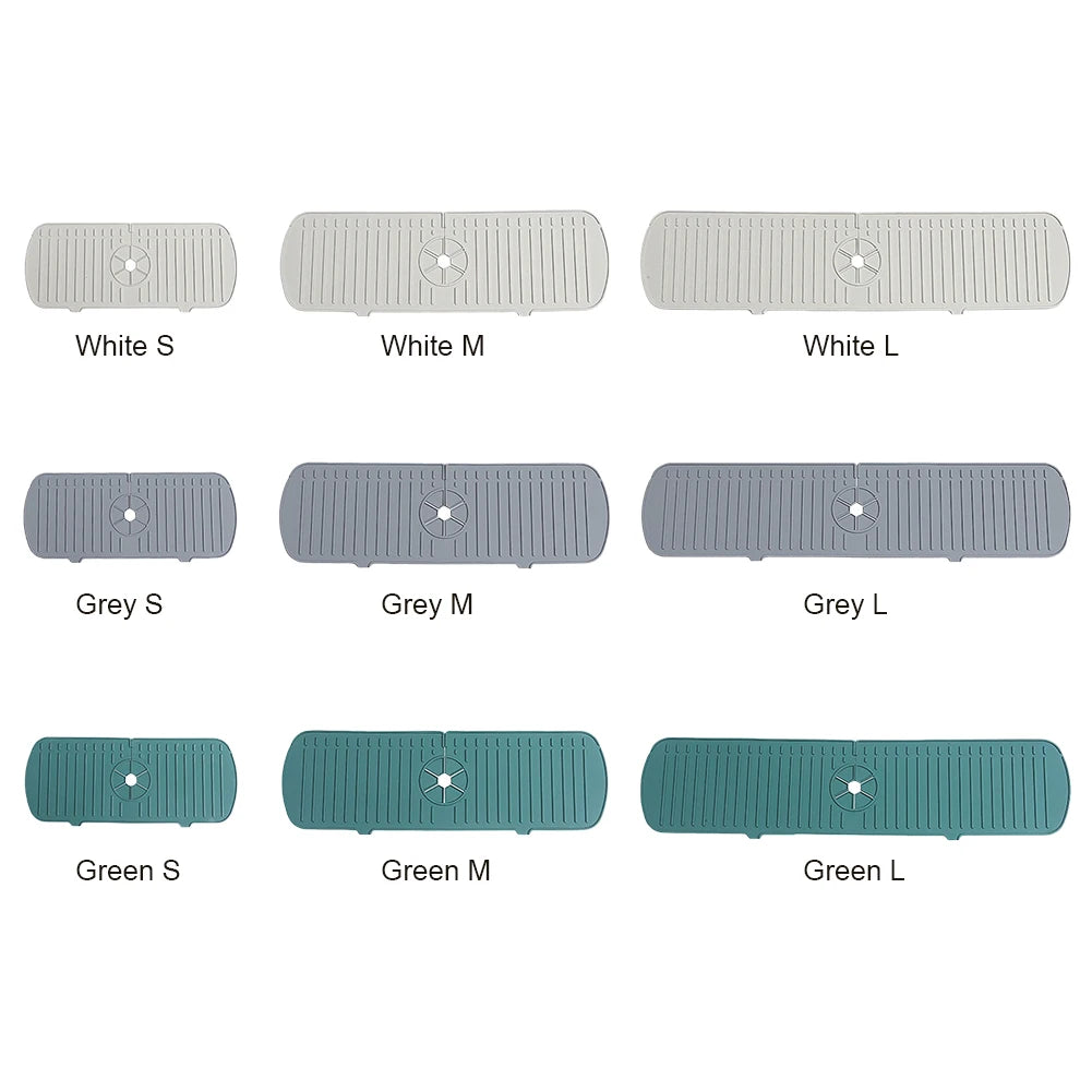 Kitchen Faucet Splash Pad Silicone Anti-Splash Sink Splash Pad Countertop Protector Drain Drying Mat for Bathroom Kitchen Gadget