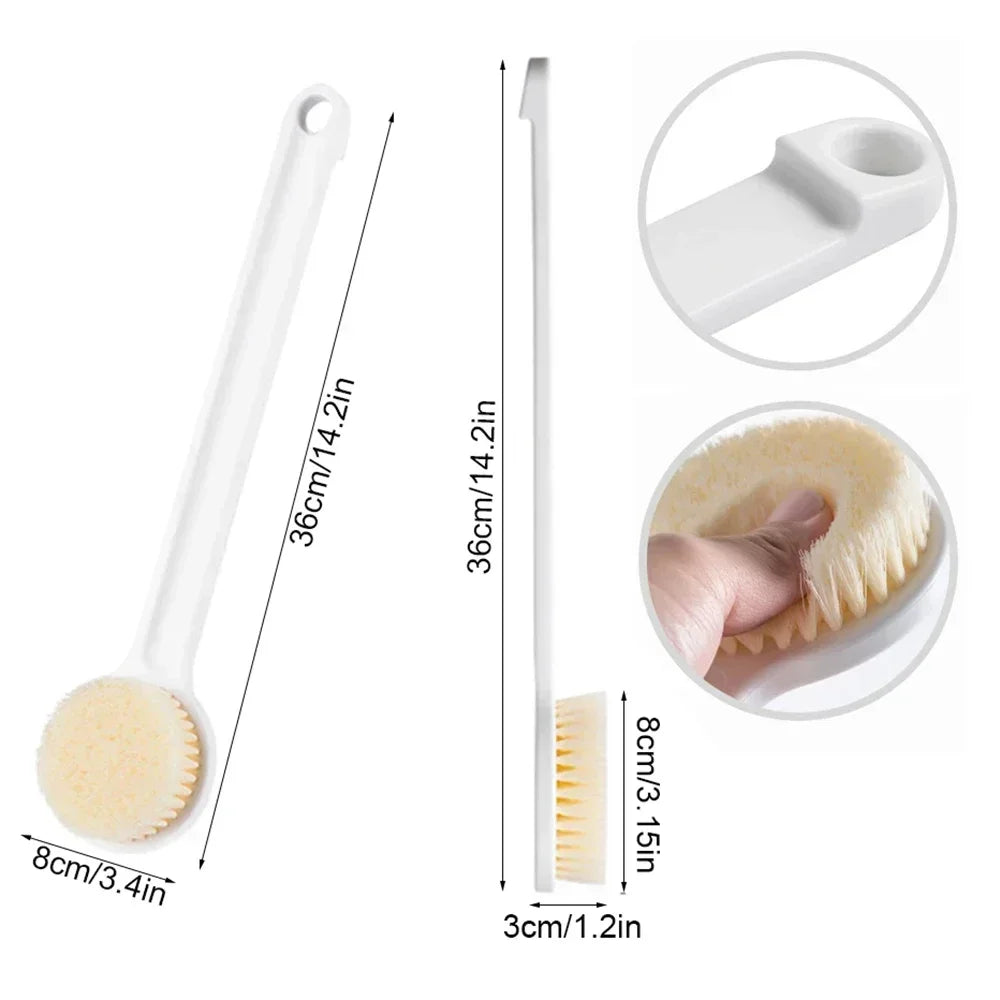1 Pcs Japanese Bath Brush Long Handle Soft Hair Back Rubbing Body Scrubbing Gods Rub Health Shower Back Scrubber Dry Brushing