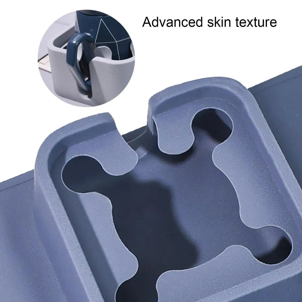 Silicone Couch Arm Tray Sofa Armrest Organizer Cup Holder Back Grid-Like Design Storage Supplies for Car Backseats Living Rooms