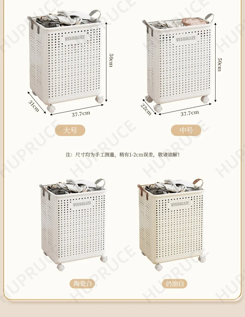 Foldable Laundry Basket hamper with casters for Washing Clothes