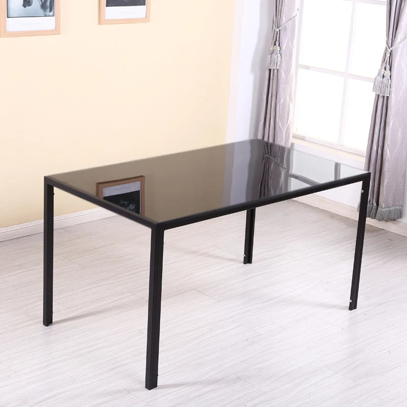 1.2M Black Glass Dining Table Coffee Tables Office Center Kitchen Furniture