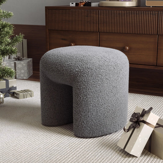 Multifunctional Household Modern Teddy Bear Fur Upholstered Ottoman