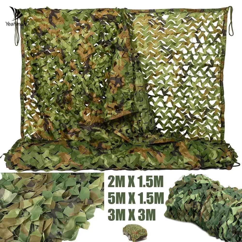 3X3M 5X1.5M Military Camouflage Net Swimming Pool Beach Gazebo Garden Sun Shelter Camo Army Canvas Netting Tent Jungle Desert