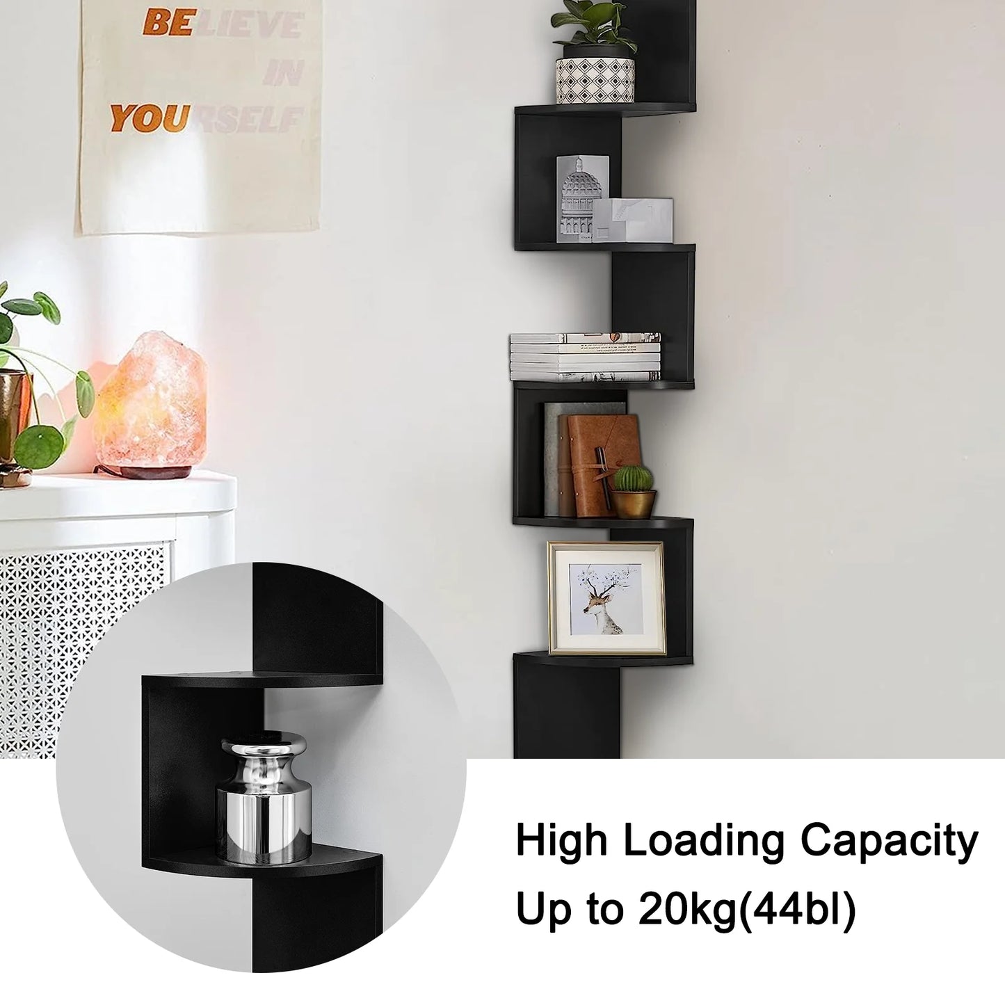 3/5 Layers Corner Storage Shelf Floating Shelves Home Decorations Wall Shelf Corner Bookshelf Kitchen Organizers