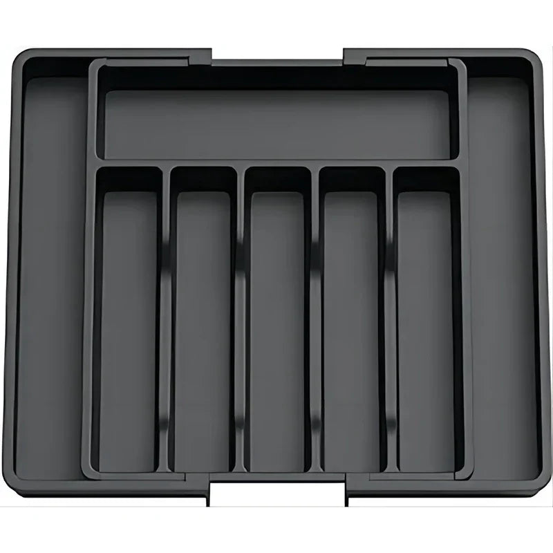 Expandable Cutlery Drawer Organizer, Adjustable Kitchen Utensil Tray Set, Compartment Flatware Storage Divider Mirror tray Tray