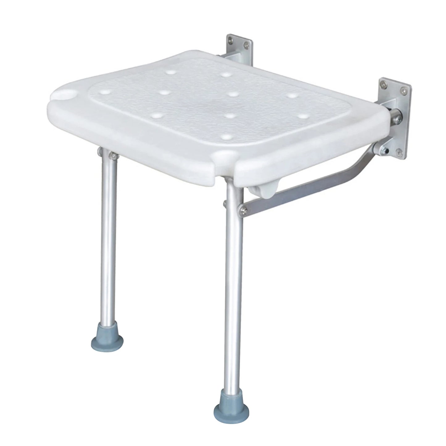 Wall Mounted Shower Seats Folding Shower Bench Bathroom Chair Stool with Non-slip Feet Drainage Holes For Elderly Disabled