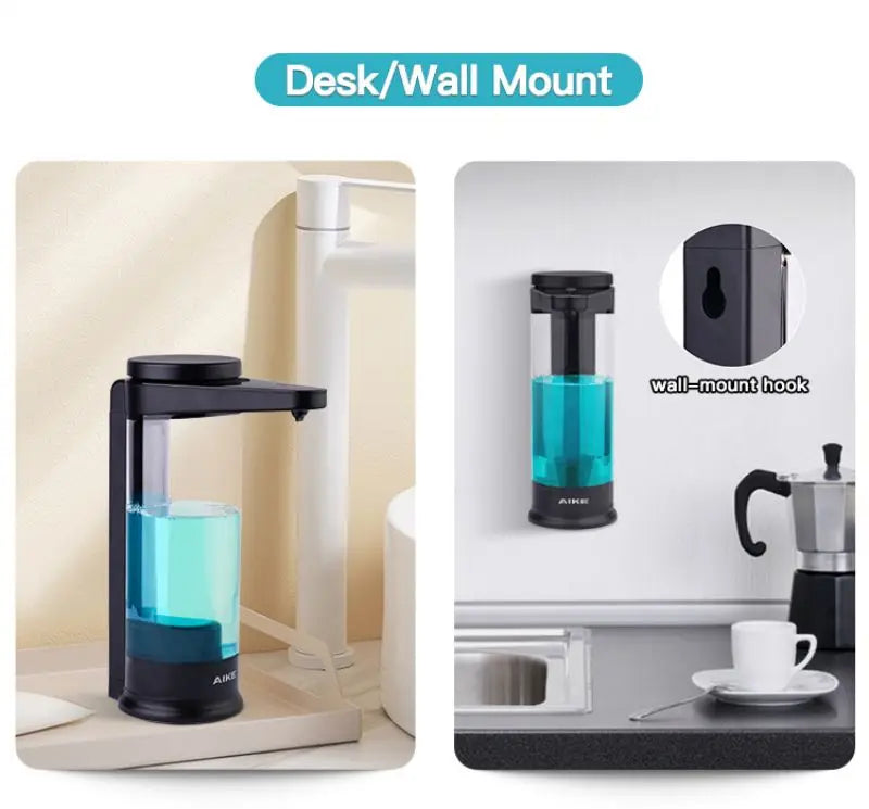 AIKE Automatic Liquid Soap Dispenser For Hands Washing Kitchen Liquid Soap Dispenser Chargeable USB Smart Dispenser For Soap