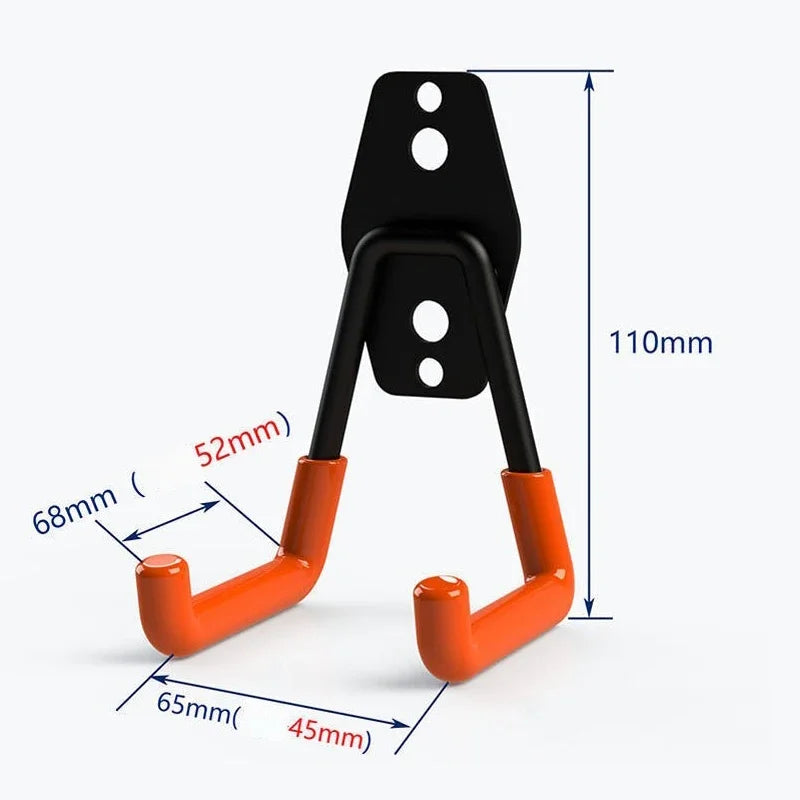 Heavy Duty Metal Hooks Wall Mounted Garage Organizer Hooks Bicycle Hooks Wall Mounted Non-Slip Storage Hooks Garden Storage Tool
