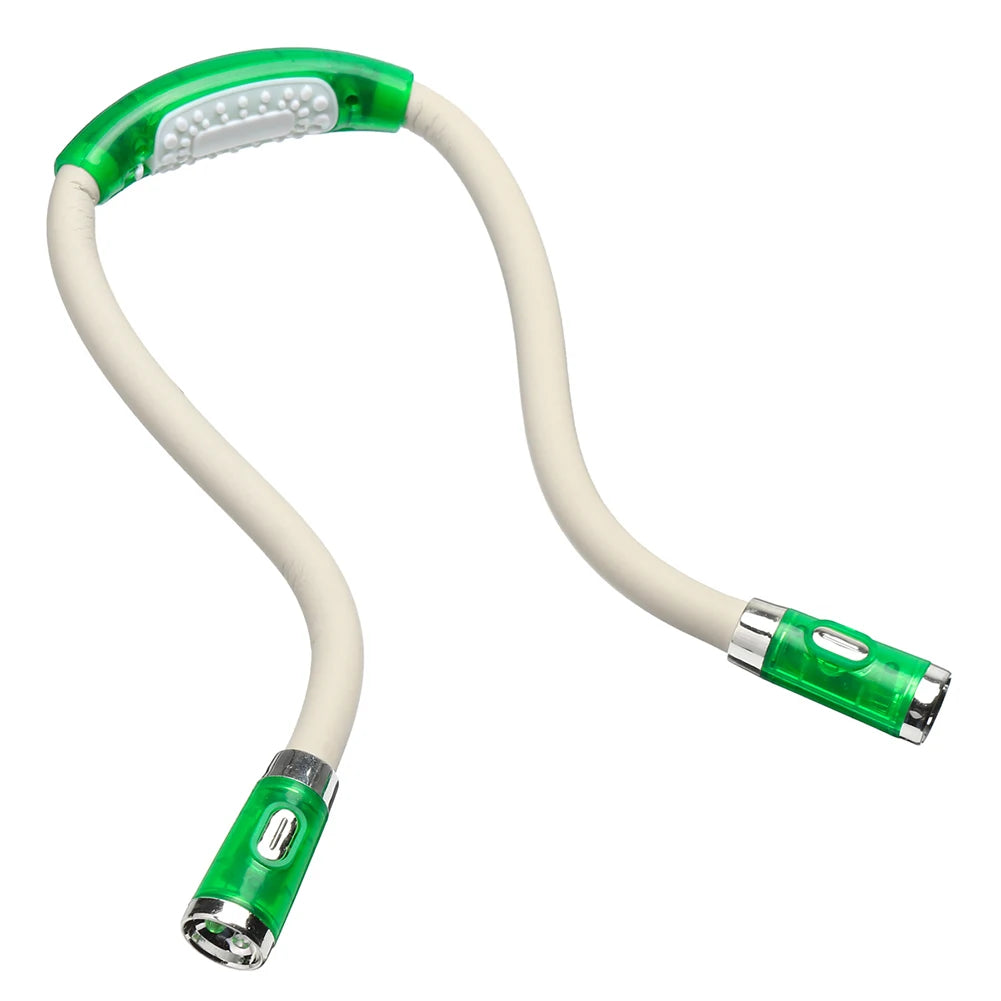 4LED Neck Reading Light Flexible Hug Neck Lamp Torch 2xAAA Batteries Book Lights 4 Modes Camping Lamp Flashlight Headlight