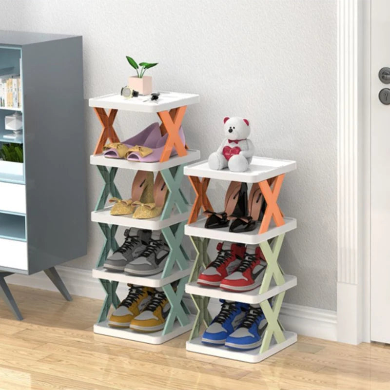 9Tiers Rack Narrow Stckable Free Standing DIY Shoe Storage Tall Organizer~