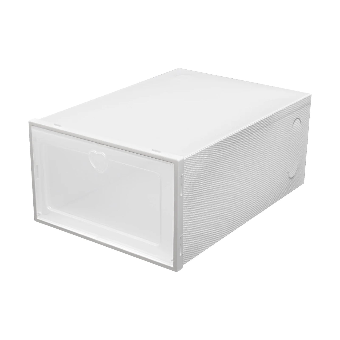 20X Clear Plastic Shoe Storage Box Stackable Foldable Boxes Trainers Organiser