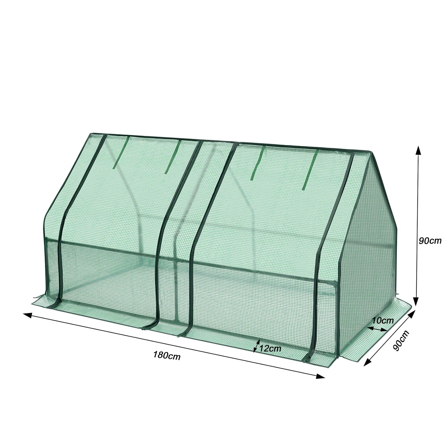 Foil Garden Greenhouse Cold Frame with Roll-Up Doors 4 Pegs Reinforced PE Tarpaulin Warm House for Plants Flowers Tomato Outdoor