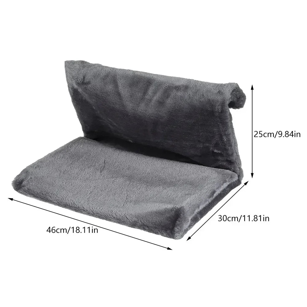 Cat Radiator Bed, Hammock Hanging Pet Bed,Heated Calming Fluffy Cradle for Pet,Cat Shelf Warm Cozy Plush Nap Mat with Wire Frame