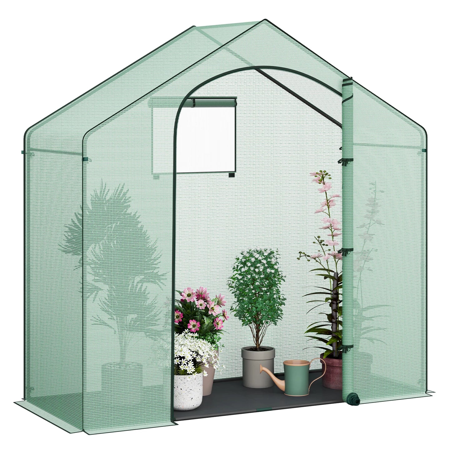 WOLTU Foil Garden Greenhouse Tomato Winter Tent with Door Windows Outdoor Vegetable Warm Greenhouse for Climbing Plants Flower