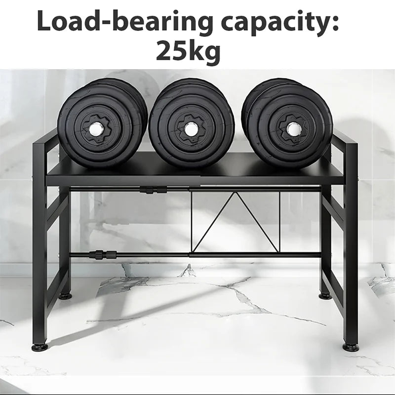 Microwave Oven Rack Seasoning Shelf Bilayer Oven Storage Rack Retractable Countertop Organizer Kitchen Accessories