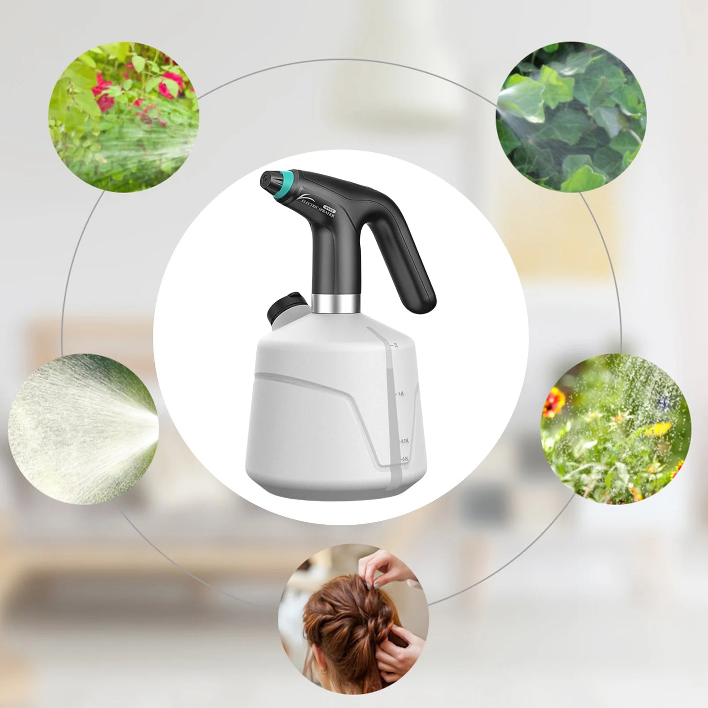 0.9/1/1.5/2L Electric Automatic Sprinkling Sprayers Home Sanitizing Sprayer USB Charging Adjustable Nozzle Gardening Tools
