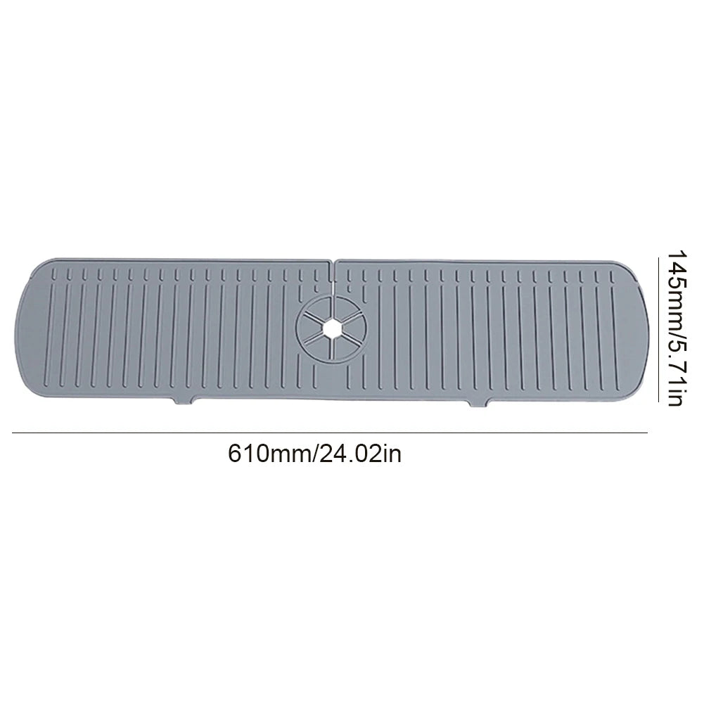 Kitchen Faucet Splash Pad Silicone Anti-Splash Sink Splash Pad Countertop Protector Drain Drying Mat for Bathroom Kitchen Gadget