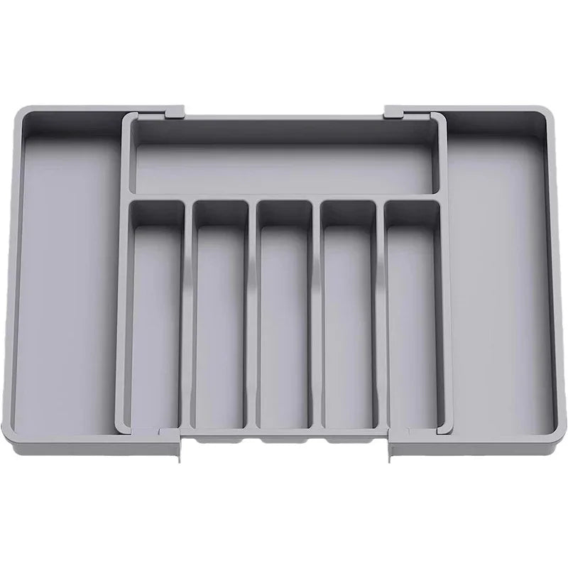 Expandable Cutlery Drawer Organizer, Adjustable Kitchen Utensil Tray Set, Compartment Flatware Storage Divider Mirror tray Tray