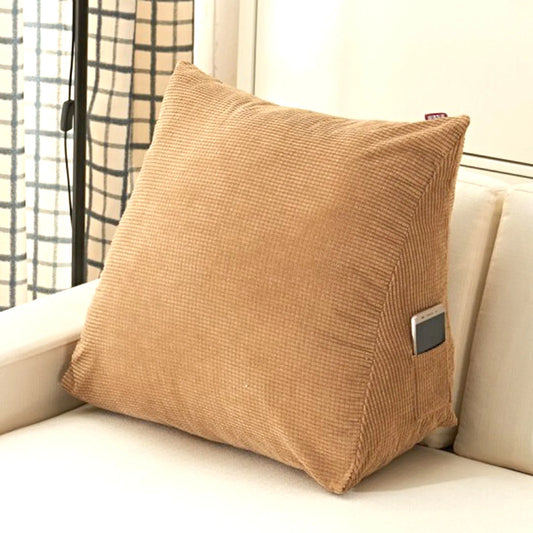 Triangle Pillow Comfortable Reading Pillow With Zip Pocket Triangle Wedge Bolster Small Back Support Pillow Cushie Pillows