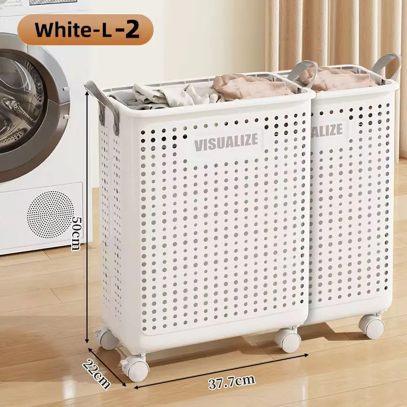 Foldable Laundry Basket hamper with casters for Washing Clothes